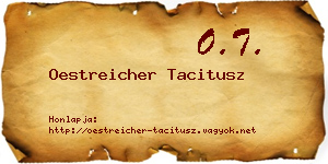 Oestreicher Tacitusz névjegykártya